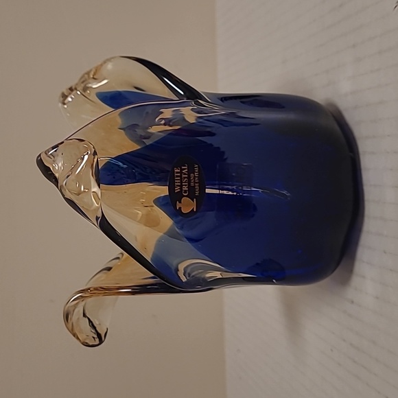 NWT White Cristal Murano Style Vase From Italy - Picture 6 of 16